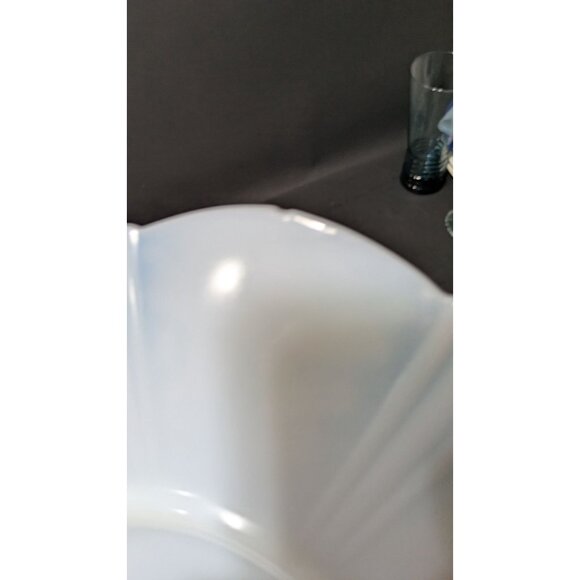 Macbeth-Evans American Sweetheart Monax White Opalescent Salver Plate Vintage - Picture 13 of 13